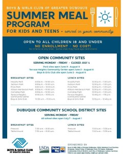 Summer Meal Program For Kids And Teens Dubuque In Pursuit News